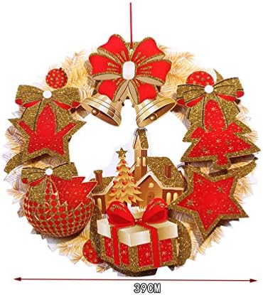 Amosfun 2pcs Christmas 3D vijenac Okrugli papir Garland Viseći privjesak Ornament za Xmas Tree zidni prozor