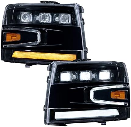 Obrazac rasvjeta sekvencijalni LED projektor farovi kompatibilni sa Chevrolet Silverado 2007-2013