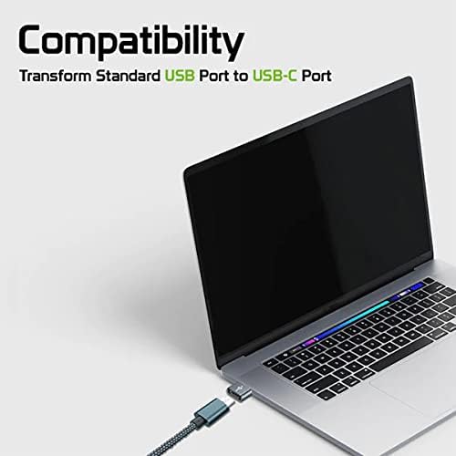 USB-C ženka za USB muški brzi adapter kompatibilan sa vašim Dell XPS 13-2501SLV za punjač, ​​sinkronizaciju, OTG uređaje poput tastature, miša, zip, gamepad, pd