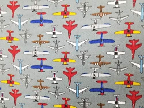 Pico Textiles Flying Airplanes Fleece Fabric - 3 Yards Bolt-Style PT1017