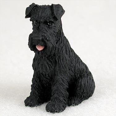 Koncepti razgovora Schnauzer Minijaturna psa Figurica - Uncropped - crna