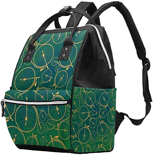 Guerotkr putni ruksak, ruksak za torbu za pelenu, ruksak pelena, bešavni bicikl zeleni uzorak