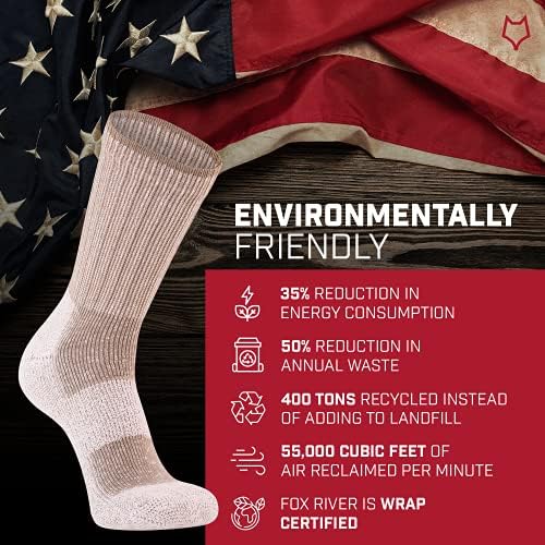 Fox River Wicking Suha euro posada Sredstva Srednja težina Jastučne čarape sa tkaninom za vlagu i coolmax