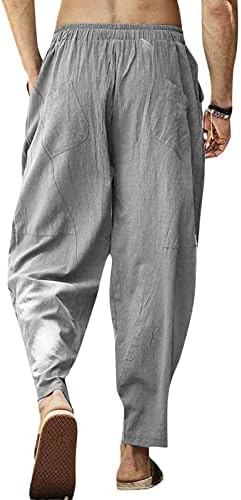 Meymia muške pamučne pantalone modna čvrsta boja srednjeg podizanja struka vrećice u obliku vrećice obrezane hlače