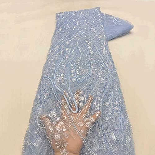 ZYZMH 5 Yards DIY materijali za šivanje ručno rađene perle čipkasta tkanina za vjenčanicu za večernje zabave