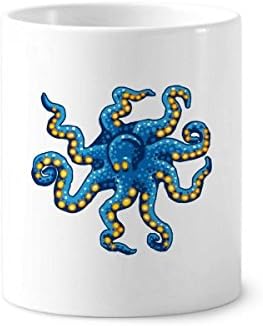 Plava hobotnica morskog života crtani uzorak četkica za zube četkica za štucanje keramičke štandove olovke