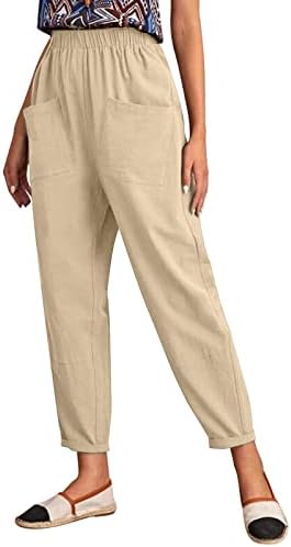 Ležerne pantalone za žene rastezljive šavove opružni labavi pamuk i ljetne Casual pantalone za ženske poslovne