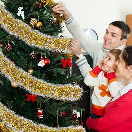 Getterb 5 komada Tinsel Božićni ukras Garland Ukupno 33 metra Metalni streameri Xmas Tree Decor Božić Holiday