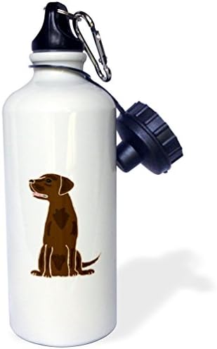 3Droza Slatka umjetnička čokolada Labrador Retriver Puppy Pas Sportska boca za vodu, 21oz, višebojni