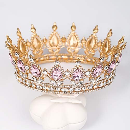 Forseven queen Crown vještački dijamant vjenčane krune i tijare za žene kostimirana zabava Dodaci za kosu