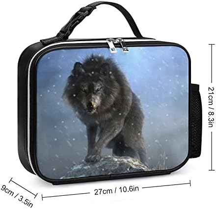 Dire Wolf sa tamnoplavim očima višekratna torba za ručak izolovana kutija za ručak za kancelarijski posao