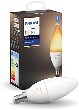 Philips Hue White Ambiance Jednostruka pametna LED sijalica [E14 mali Edison šraf] sa Bluetooth-om, kompatibilan