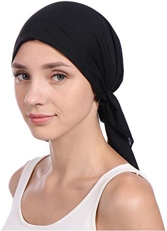 Ženski pamučni pamučni turbanski šešir udobni muslimanski šešir tankih lampica dugih kose Slouchy chemo