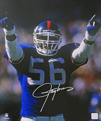 Lawrence Taylor potpisan Giants Arms podignut 16x20 fotografija