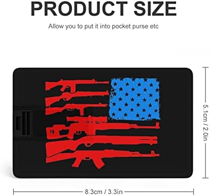 Američka zastava s puškama USB Flash Drive Dizajn kreditne kartice USB Flash Drive Personalizirani memorijski