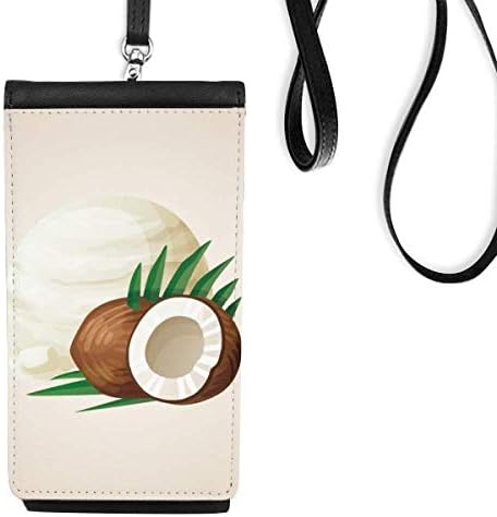 Ostavlja kokosov ledeni popsikl Telefon novčanik torbica Viseće mobilne torbice Crni džep