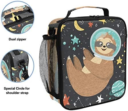 Sloth Astronaut Planet Kutija Za Ručak Tote Izolovana Školska Hladnjača Za Višekratnu Upotrebu