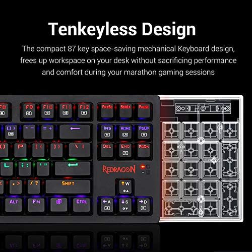 Redragon S113 miš za tastaturu za igre kombinovana žičana mehanička LED RGB Dugina Tastatura sa pozadinskim