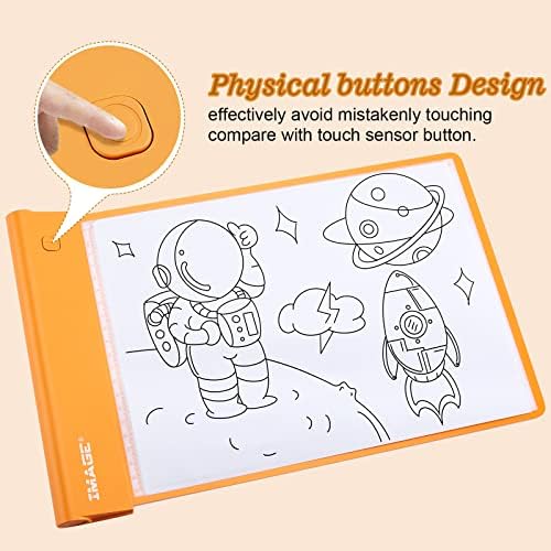 Slika svjetla za praćenje ploča narančasta crtač za bojanje tableta za djecu Dječja igračka poklon za djevojčice