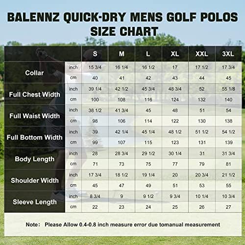 BALENNZ Golf Polos za muškarce Quick-Dry Atletski muške Polo majice kratki rukav ljeto Casual vlaga Wicking
