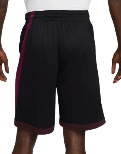 Nike muške dri-fit košarka kratka crna / burgundija m