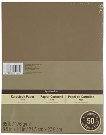 Pakovanje papira sa kartonom, 8,5 x 11 u Kraft sjećanjima
