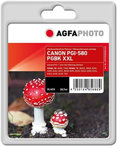 Agfaphoto kertridž sa mastilom zamenjuje Canon PGI-580pgbk XXL 1970c001 600 stranica 22ml Crna