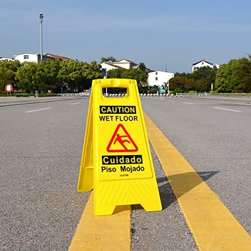 JUZTEC WET TOP znak 3 Pakovanje - Oprez mokri dne znakove komercijalne za sigurnosne mjere opreza | Vidljivi