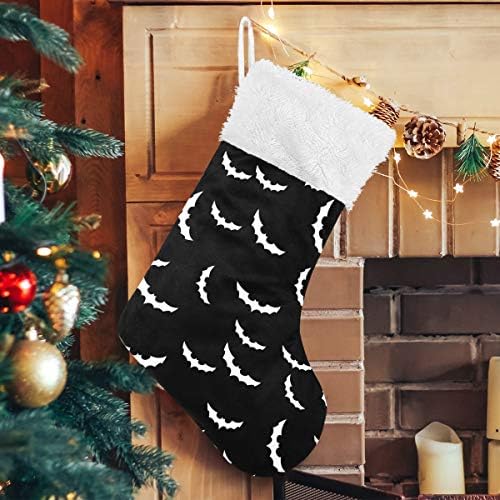 Božićne čarape sa šišmišima Halloween Goth Print Xmas Čarape Ornament Pokloni za obiteljski odmor za zabavu