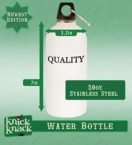 Knick Klack Pokloni SC Južna Karolina - 20oz boca vode od nehrđajućeg čelika sa karabinom, bijelom bojom