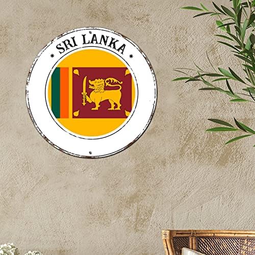 SRI Lanka zastava aluminijumski znak retro stil aluminijski metalni vijenac potpisuje zidnu umjetnost Viseće