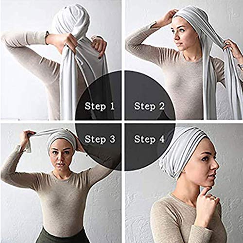 12 komada head Wrap šal Stretch Jersey Turban Extra Long Ultra Soft Urban Headwraps za žene jednobojne afričke