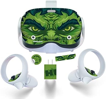 Nevjerovatna zelena zvijer VR Skin omota za okup za oculus Quest 2 VR Slušalice - naljepnice za jednostavno