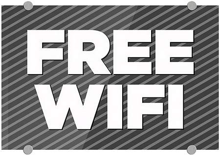 CGsignLab | Besplatni wifi -stripes sivi premium akrilni znak | 18 x12