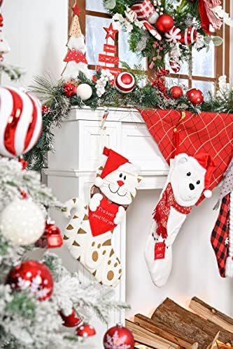 Valery Madelyn Božićni ukras Božićni božićni vijenac * 1 + božićne čarape * 3