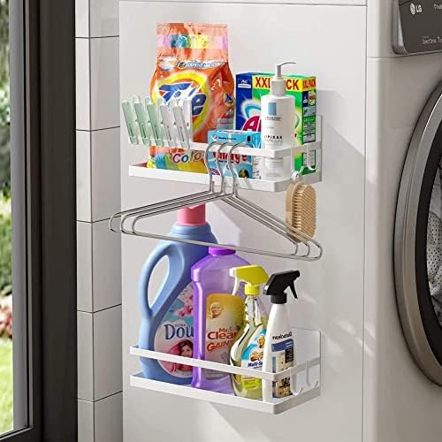 Luoov 3-tier magnetski stalak za hladnjak za hladnjak, polica za frižider s papirnim ručnikom, začinski