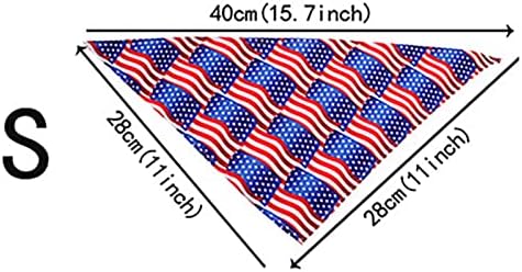 Američki zastava Bandanas Reverzibilni trokut bibs šal za četvrti jul Dan nezavisnosti USA Pet ogrlica pogodna