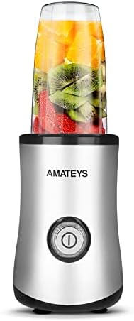 Amateys Mini lični blender sa dugmetom, 350W Profesionalni kuhinjski bleder za smoothies i trese, 17oz Prijenosni