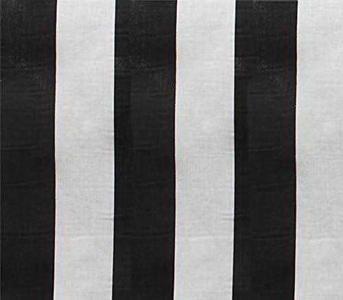Polikotonska tkanina štampana velike pruge crno bijela / 60 široka / Prodaje se po dvorištu