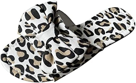 Papuče za žene vanjske vodootporne ljetne tkani Leopard Print luk Stan plus Ležerne prilike za sobnu ljetne