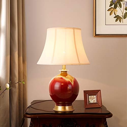 Knoxc noćne lampe, lampica za čitanje lampica bakrena baza keramička stolna lampa dnevna soba spavaća soba