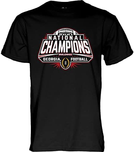 Plava 84 Muške NCAA službeno licencirane majice Georgia Bulldogs National Champs 2021-2022 Crnac